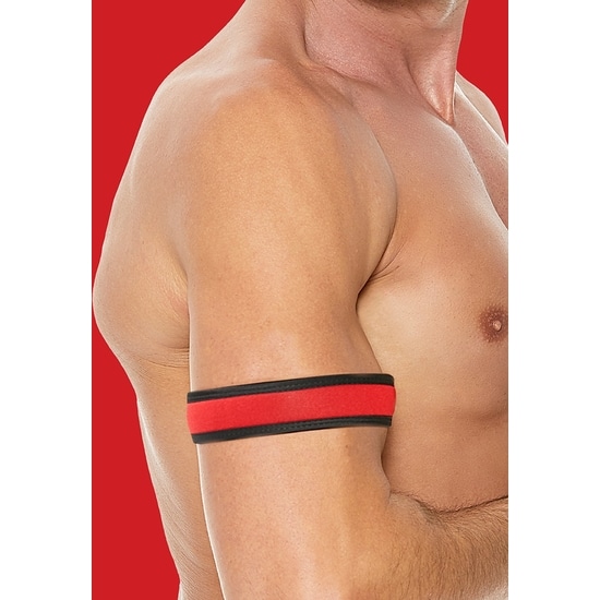 Shots Ouch Puppy Play – Neoprene Armbands – Rojo
