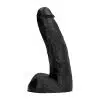 All Black Pene Realístico Con Testículos 22cm - The Sex Toys Factory