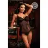 Picardias Sexy Transparente Con Detalles Dorados Negro Talla L/xl - The Sex Toys Factory