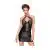 Mini Vestido Ceñido Con Escote Transparente - Negro Talla Xl - The Sex Toys Factory