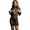 Le Desir Vestido De Rejilla Con Escote - Negro Talla Unica - The Sex Toys Factory