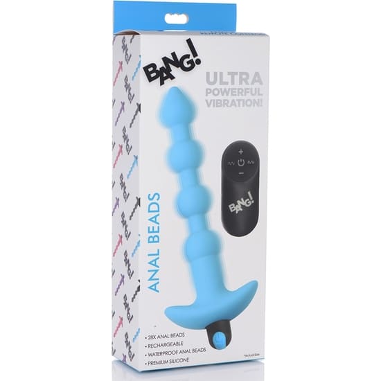 Xr Brands Plug Vibrador De Bolas Anales De Silicona – Azul Plugs Vibradores The Sex Toys Factory