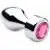 Xr Brands Plug De Metal Con Perla Rosa - Pequeño - The Sex Toys Factory