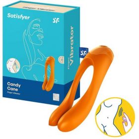 Satisfyer Candy Cane – Naranja – Vibrador Parejas / Resistente Al Agua / Recargable Vibradores para Parejas The Sex Toys Factory