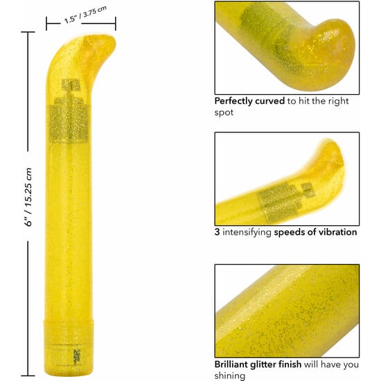 Calexotics Sparkle Slim G-vibe – Amarillo Vibradores Básicos The Sex Toys Factory