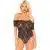 Body Teddy De Encaje Floral - Negro Talla S/m - The Sex Toys Factory