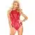 Leg Avenue Body Con Encaje Y Transparencias - Rojo Talla M - The Sex Toys Factory