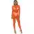 Body De Malla Micro Net Mock Net - Naranja Talla S/m - The Sex Toys Factory