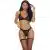 Sheer Romance Conjunto Negro Talla Xl - The Sex Toys Factory