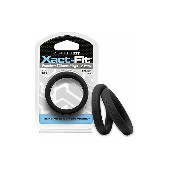 Perfect Fit Xact-fit Pack De 2 Anillos De Silicona 16,7cm – Negro Anillos The Sex Toys Factory