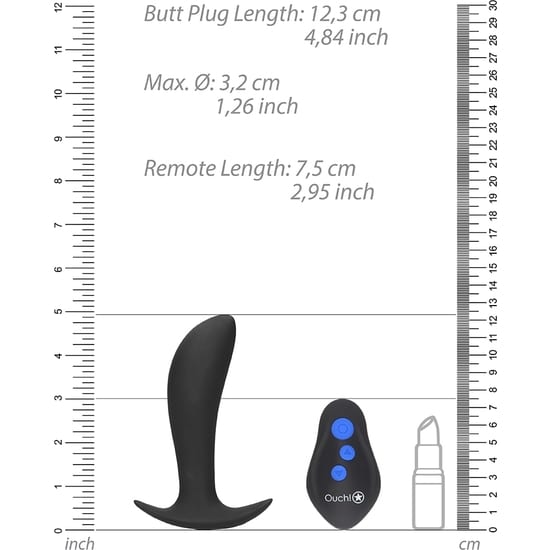 Shots E-stim & Vibr Butt Plug Wrls Rmt – Negro Electroestimulación The Sex Toys Factory