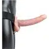 Shots Realrock-strap-on Hueco Vibratorio Con Bolas - 9/ 23 Cm-piel - The Sex Toys Factory