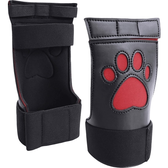 Shots Ouch Puppy Play – Puppy Paw Guantes Neopreno – Rojo BDSM - Complementos The Sex Toys Factory
