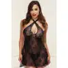 Criss Cross Mini Dress Black - Talla S/m - The Sex Toys Factory